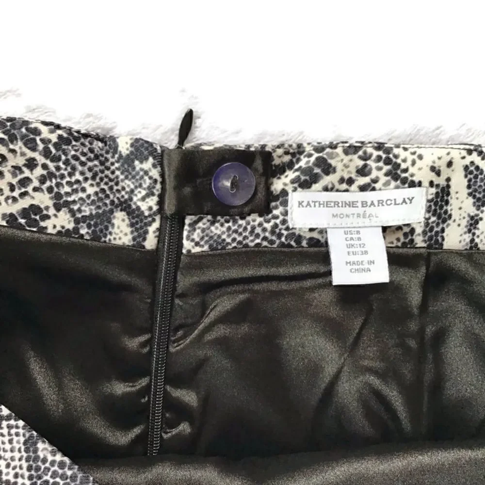 Katherine Barclay Montreal Snakeskin Pencil Skirt